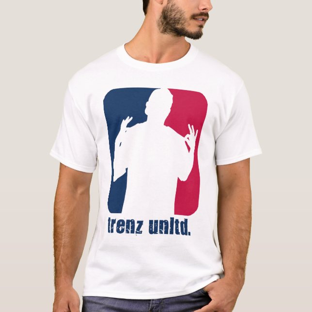  Trenz Unltd. - Navy Blue & Red (Braves) Weißes T- T-Shirt (Vorderseite)