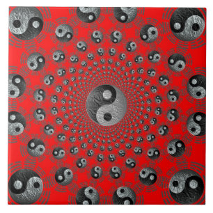 Trépied de carreau de céramique d'univers de Yin
