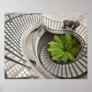 Treppe im Embarcadero Center Poster