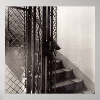 Treppe im Gebäude Poster
