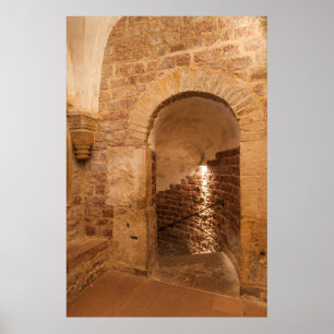 Treppe in der Mikwe-Badeanstalt Poster