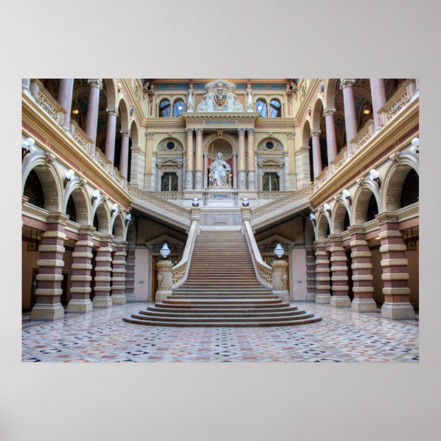 Treppe in Justizpalast, Wien, Österreich Poster (Vorne)