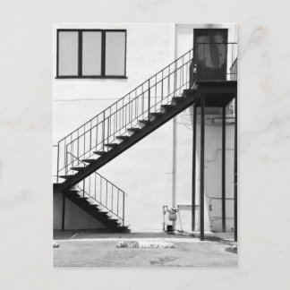 Treppe in Schwarz und Weiß Postkarte