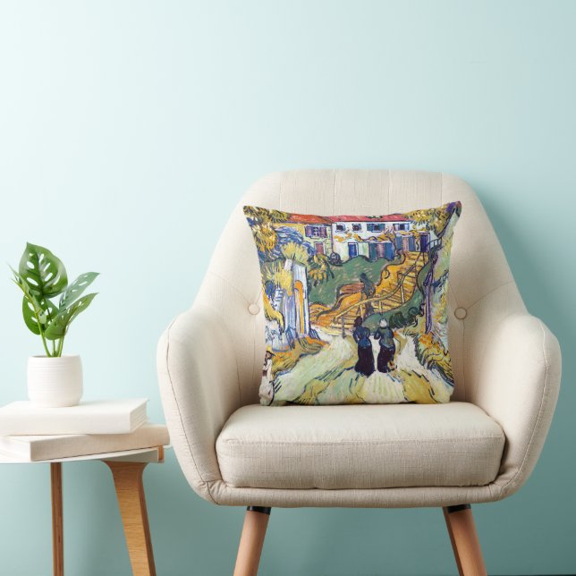 Treppe von Auvers durch Vincent Van Gogh Kissen (Stuhl )