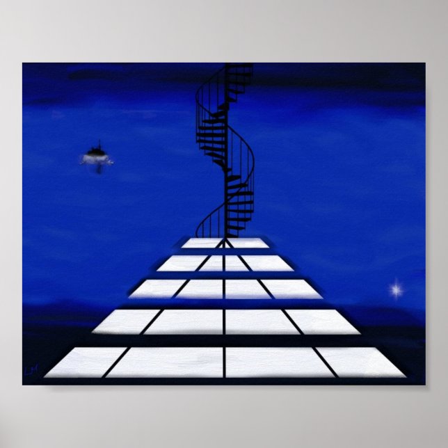 Treppe zu dem Ort Poster (Vorne)