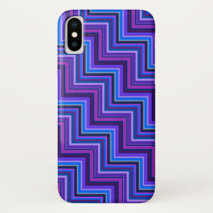 Treppen aus blauem und lila Streifen Case-Mate iPhone Hülle