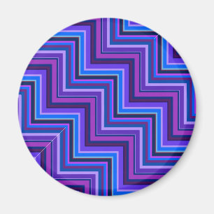 Treppen aus blauem und lila Streifen Magnet