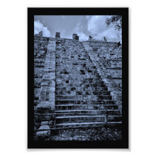 Treppen in Chichen Itza Fotodruck