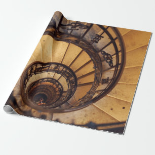 Treppen mit Spiralkreistreppen, alte Treppen, Geschenkpapier