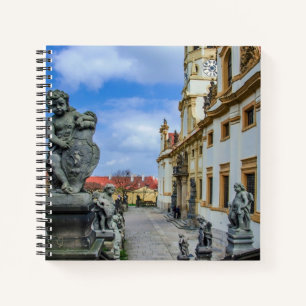 Treppen mit Stein Engel in der Kirche Loreto Prag Notizbuch