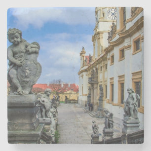 Treppen mit Stein Engel in Loreto Prag Steinuntersetzer