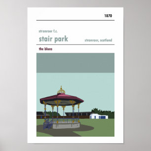 Treppen-Park, Stranraer. Stadions-Druck Poster
