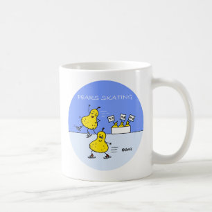Treppen Skaten Cartoon Birnen auf Eis Kaffeetasse