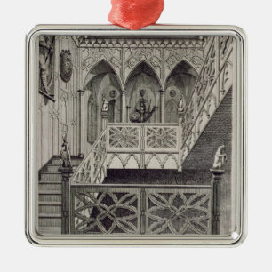 Treppenhaus am Erdbeerhügel, graviert von J. Newt Silbernes Ornament