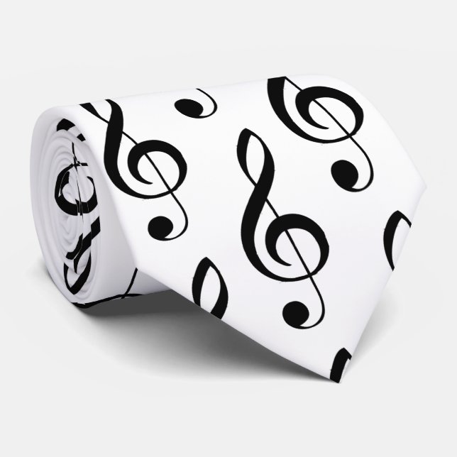 Treppenhaus Clef Musical Krawatte (Gerollt)