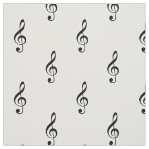 Treppenhaus Clef Musical Schwarz und Weiß Stoff