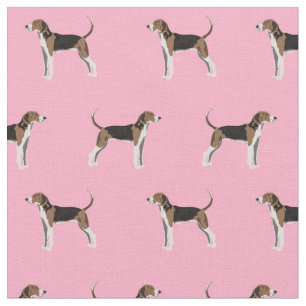 Treppenhund Walker Coonhound Hund rosa Stoff