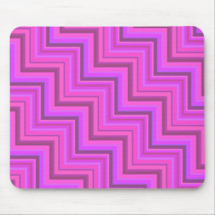 Treppenmuster aus rosa Streifen Mousepad
