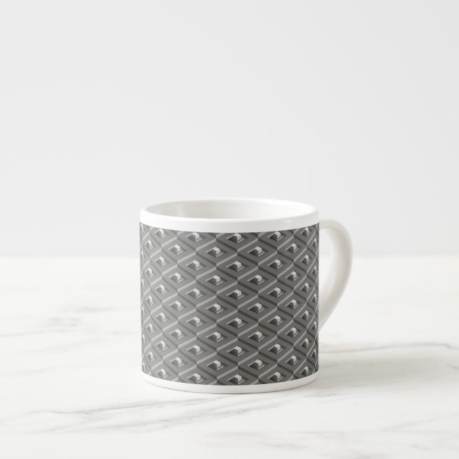 Treppenmuster Espressotasse (Vorderseite Rechts)