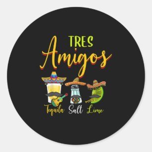 Tres Amigos Tequila Limones Malcantone Runder Aufkleber