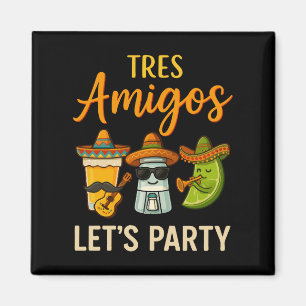 Tres Amigos Tequila Salz Limette Cinco De Mayo Magnet