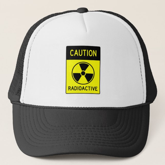 TRÈS AMUSANT CAUTION RADIOACTIVE Casquette SIGNALÉ (Devant)