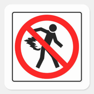 Très amusant Pas de Farting Sticker Carré de l'ima