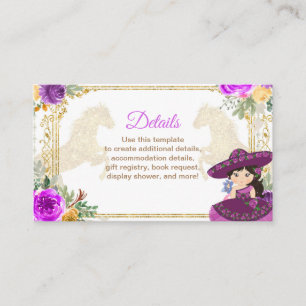 Tres Anos Mexikos Blume Rosa und Gold Beilage Kart Begleitkarte
