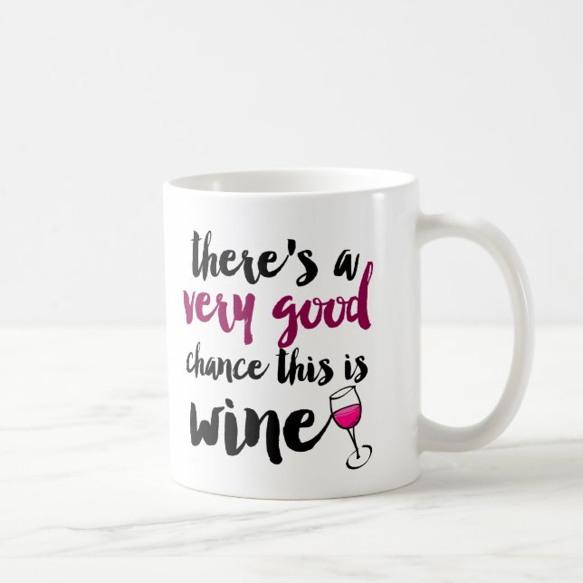 Très bonne chance C'est du café de vin Mug (Droite)