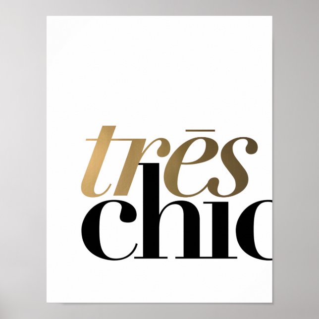 TRES CHIC 11x14'' | TYPOGRAPHIE POSTER (Devant)