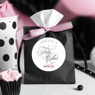 Très Chic Paris Sweet 16 ID1162 Runder Aufkleber