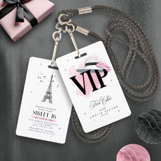 Trés Chic Parisian Sweet 16 ID1162 Abzeichen Ausweis