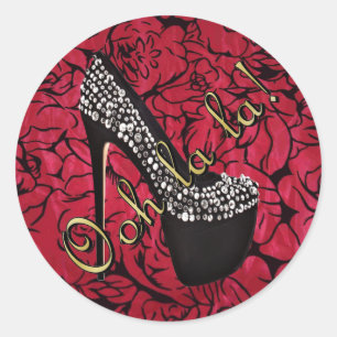 Tres Chic Rouge Fleurs Sticker