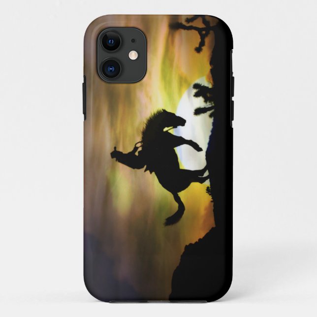 Très Cool Cowboy Bronc Rider dans le Sunset Coque (Dos)