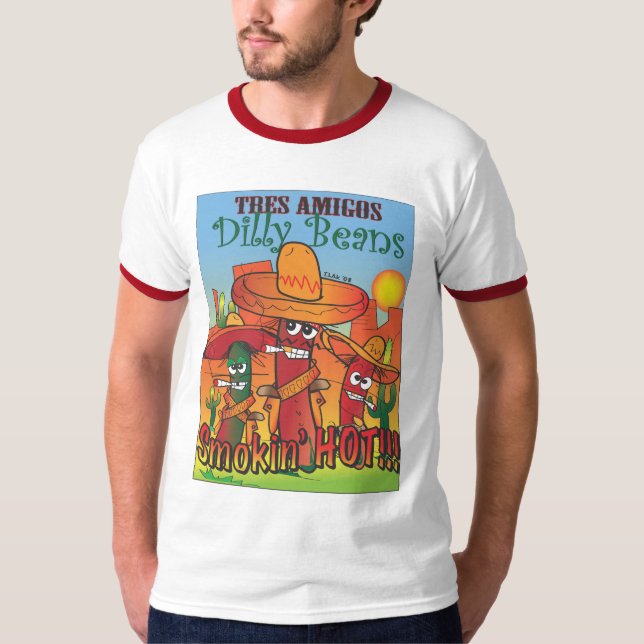 tres Freunde Dilly-Bohnen T-Shirt (Vorderseite)