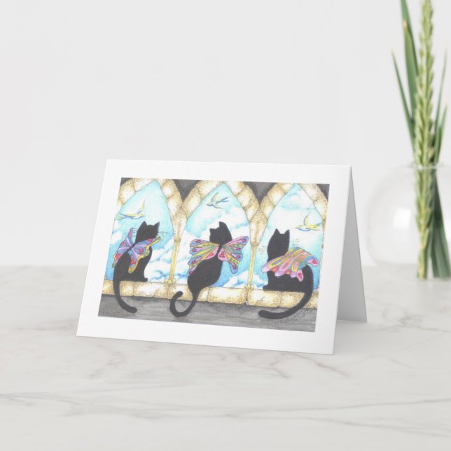Tres Gatos… 3 Katzen Karte (Vorderseite)