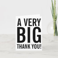 Très grande carte de note Merci