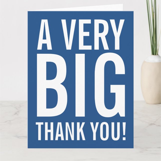 Très grandes cartes de voeux de Merci surdimension (Devant)