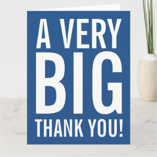 Très grandes cartes de voeux de Merci surdimension