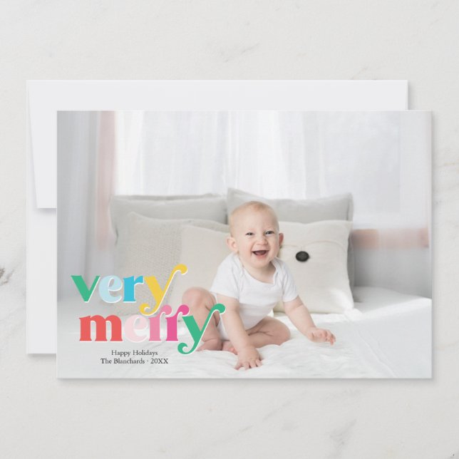 Très joyeux Carte photo de vacances (Devant)