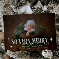 Très Joyeux Faire-part de naissance photo de bébé 