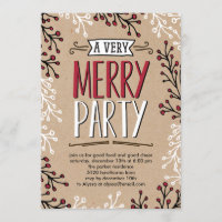 Très Joyeux Fête Fête Invitation