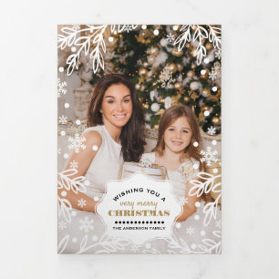 Très Joyeux Noël. Carte Vacances Multi Photo