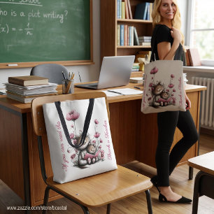 Très mignon sac fourre-tout pour enseignante aux c