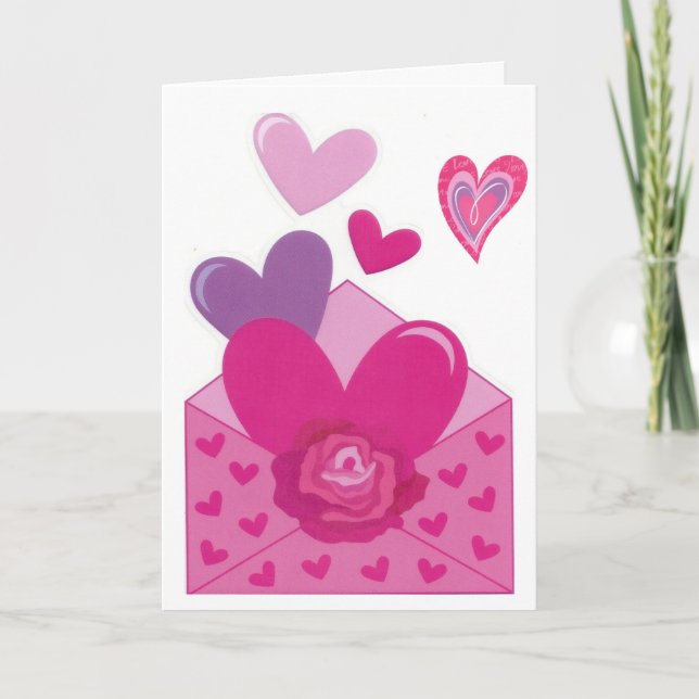 Très mignonne carte Valentine avec beaucoup de Coe (Devant)
