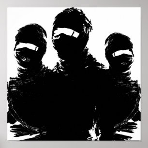 tres ninjas. poster