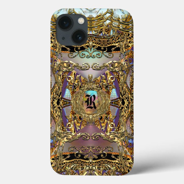 Très orné Hübsch Monogram Case-Mate iPhone Hülle (Rückseite)