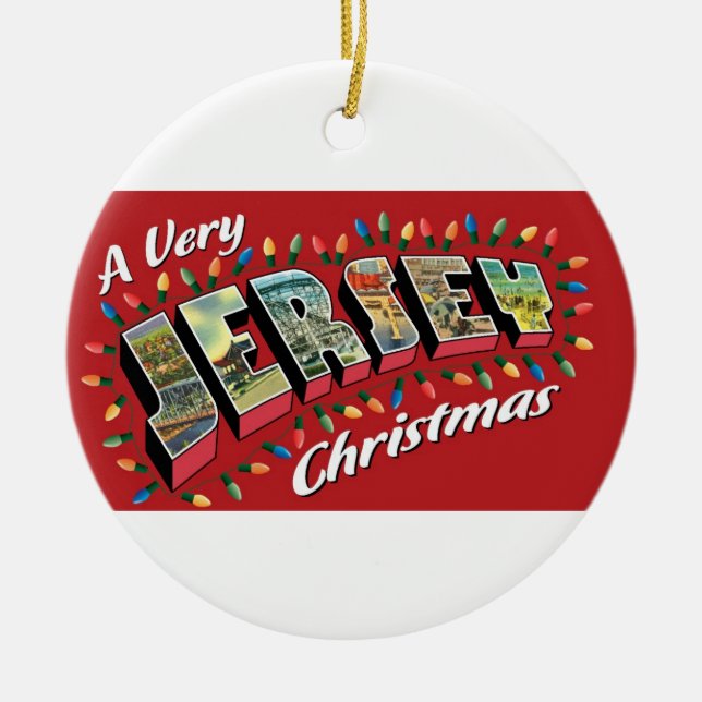 Très ornement de Noël du Jersey (Devant)