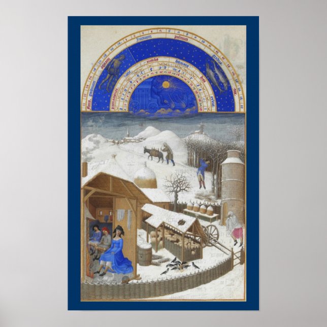 Très Riches Heures - Februar Poster (Vorne)