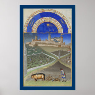 Très Riches Heures - März Poster